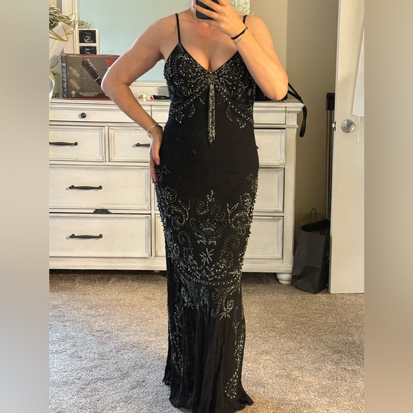 Sue Wong Dresses & Skirts - Vintage Sue Wong Nocturne Silk Black Beaded Formal Gown Sz 10